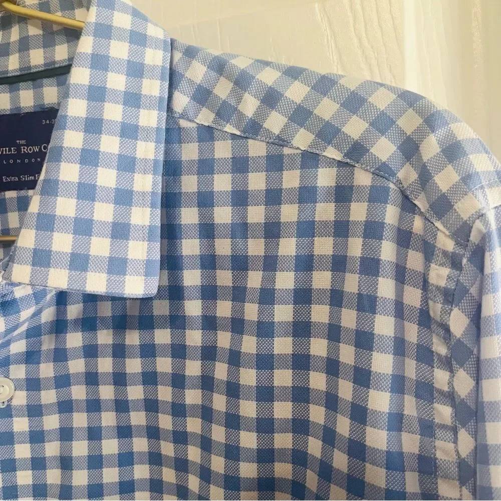 Classic Blue Gingham Dress Shirt